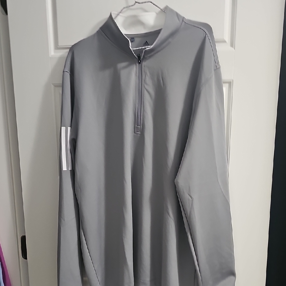 adidas Gray Quarter-Zip Sweatshirt